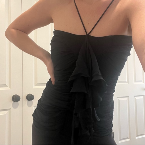 Robert Rodriguez Silk Black Ruffle Camisole Blouse - Picture 9 of 10